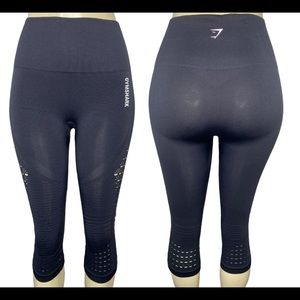 Gymshark Energy Seamless Cropped Leggings Black S